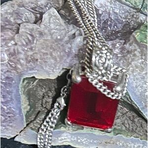 Ruby Red Costume jewelry necklace
